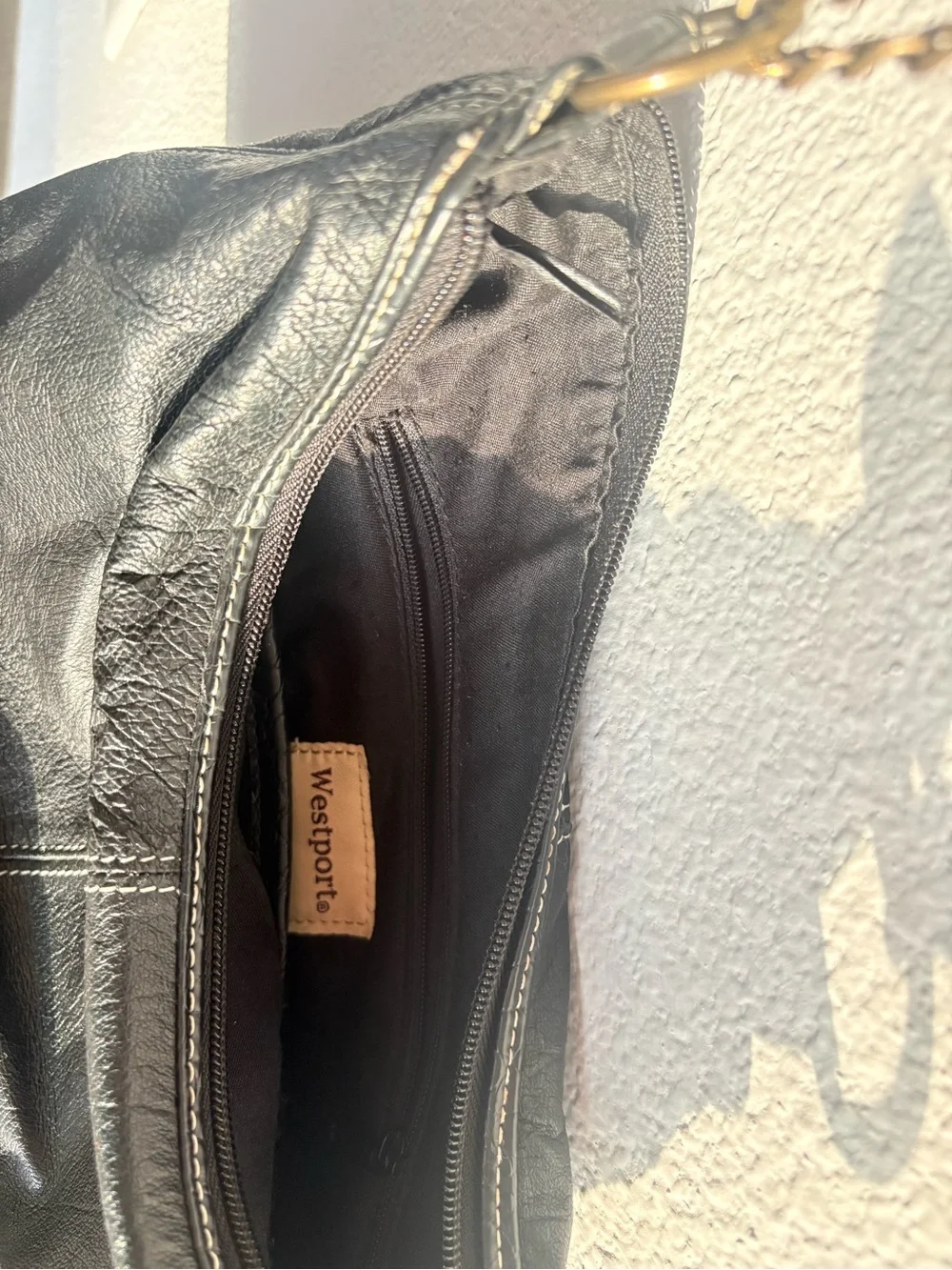 Y2K Leather Shoulder Bag - Black